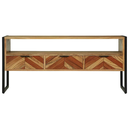 Mobile TV Marrone 100 x 35 x 50 cm Legno massello di acacia