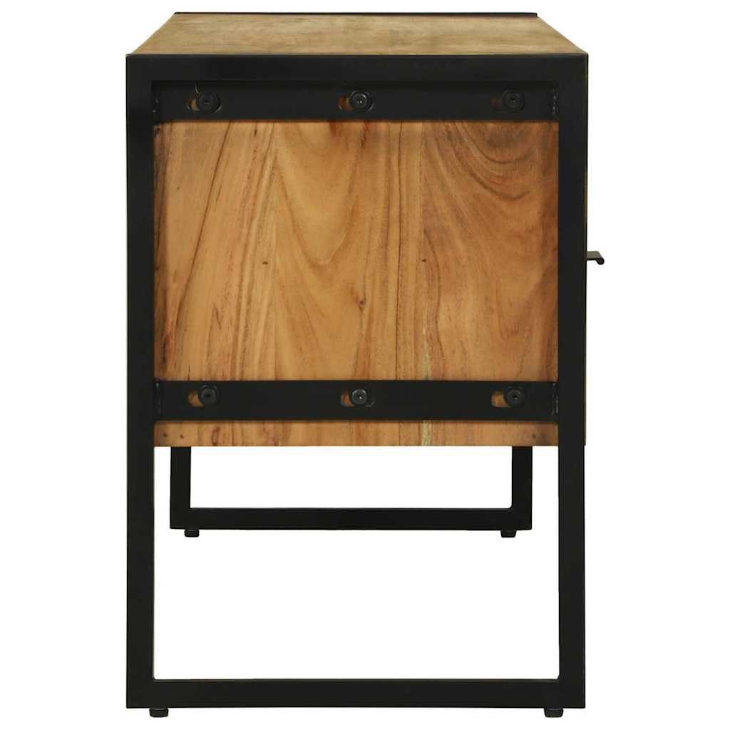 Mobile TV Marrone 100 x 35 x 50 cm Legno massello di acacia