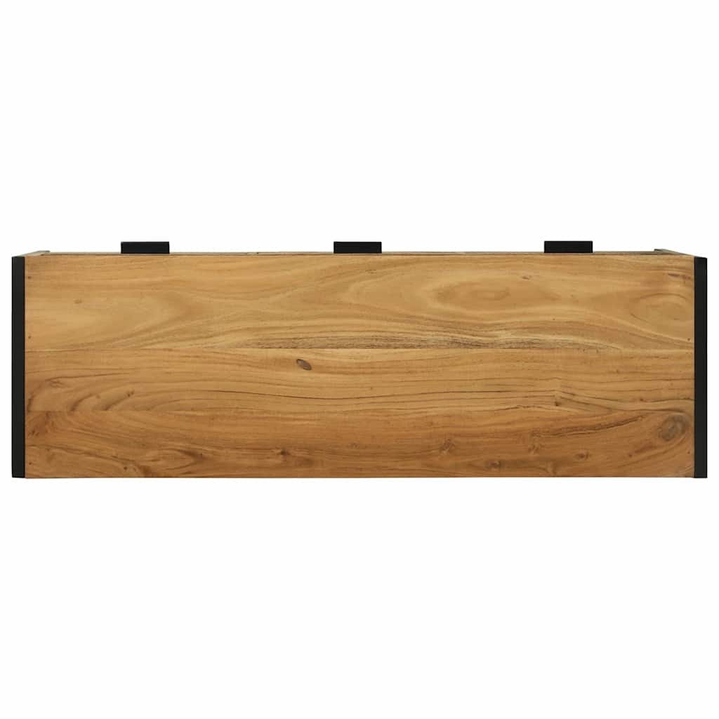 Mobile TV Marrone 100 x 35 x 50 cm Legno massello di acacia