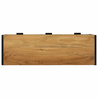 Mobile TV Marrone 100 x 35 x 50 cm Legno massello di acacia