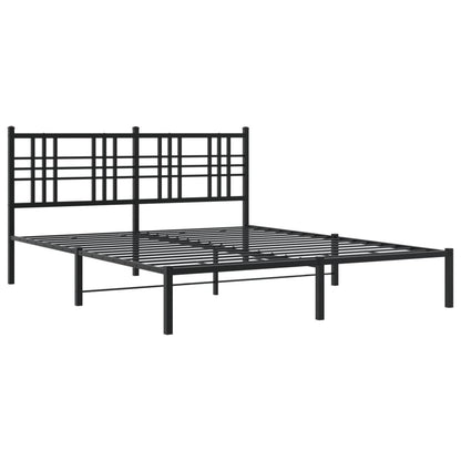 Giroletto con Testiera in Metallo Nero 150x200 cm | homemem39