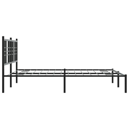 Giroletto con Testiera in Metallo Nero 150x200 cm | homemem39