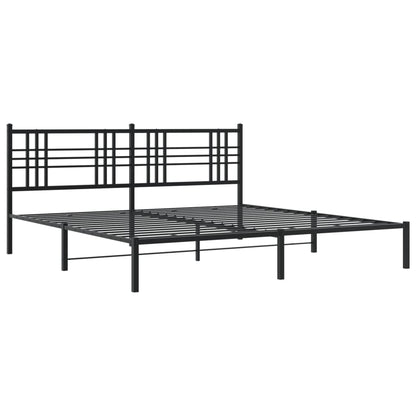 Giroletto con Testiera in Metallo Nero 183x213 cm | homemem39