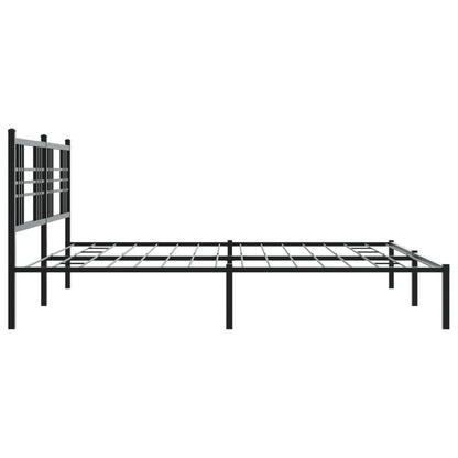 Giroletto con Testiera in Metallo Nero 183x213 cm | homemem39
