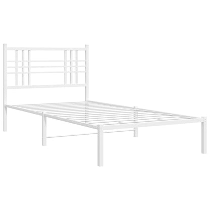 Giroletto con Testiera Metallo Bianco 107x203 cm - homemem39
