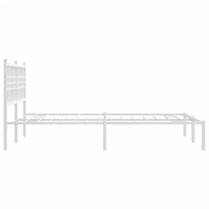 Giroletto con Testiera in Metallo Bianco 120x200 cm | homemem39