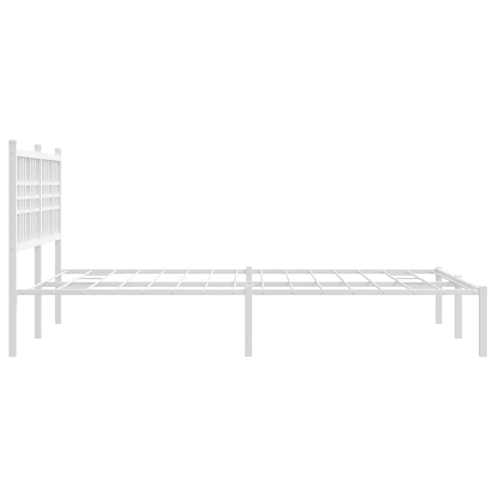 Giroletto con Testiera Metallo Bianco 140x190 cm | homemem39