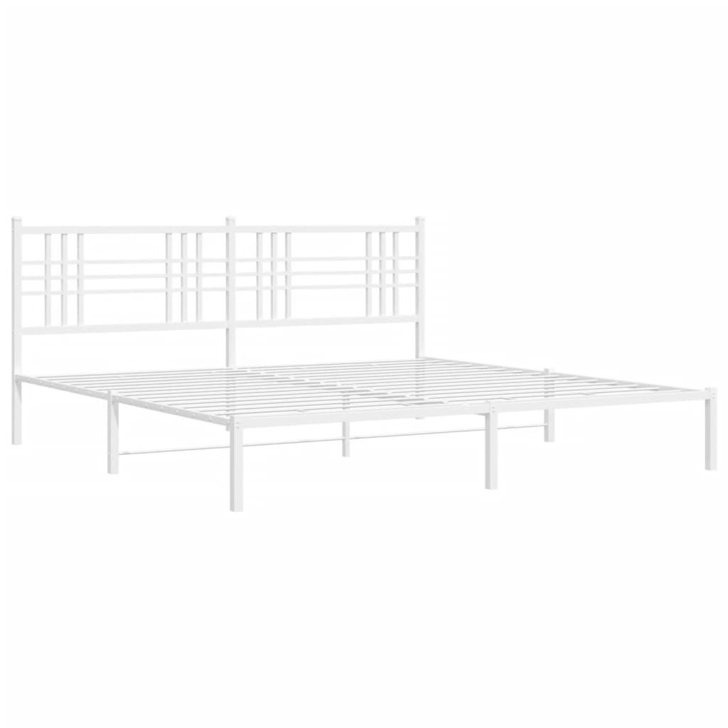 Giroletto con Testiera Metallo Bianco 183x213 cm | homemem39