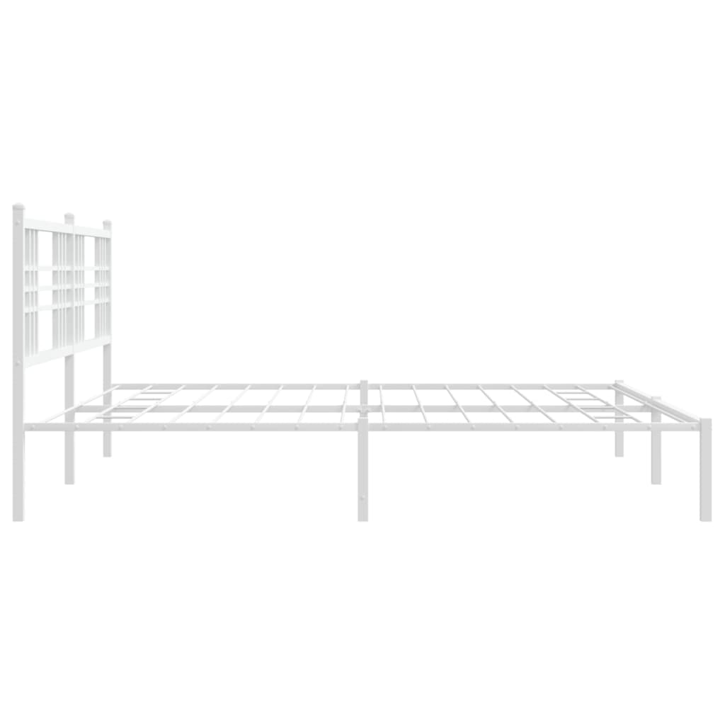 Giroletto con Testiera Metallo Bianco 183x213 cm | homemem39