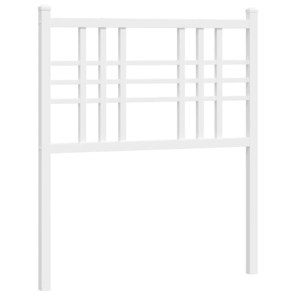 Testiera in Metallo Bianco 80 cm - homemem39