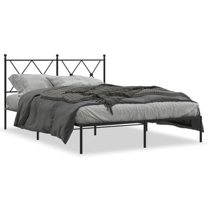 Giroletto con Testiera in Metallo Nero 140x190 cm | homemem39