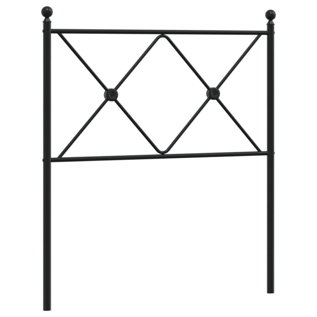 Testiera in Metallo Nero 80 cm - homemem39