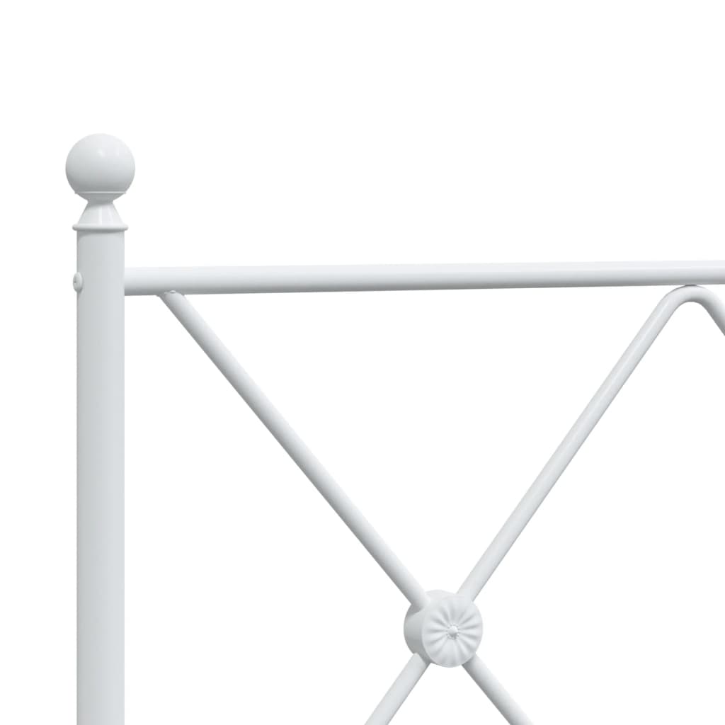 Giroletto senza Materaso con Testiera Metallo Bianco 75x190 cm | homemem39