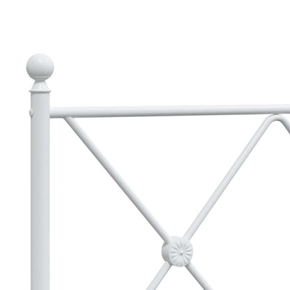 Giroletto senza Materaso con Testiera Metallo Bianco 75x190 cm | homemem39