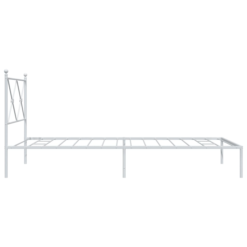 Giroletto con Testiera Metallo Bianco 100x190 cm | homemem39