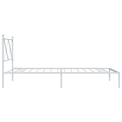 Giroletto con Testiera Metallo Bianco 100x190 cm | homemem39