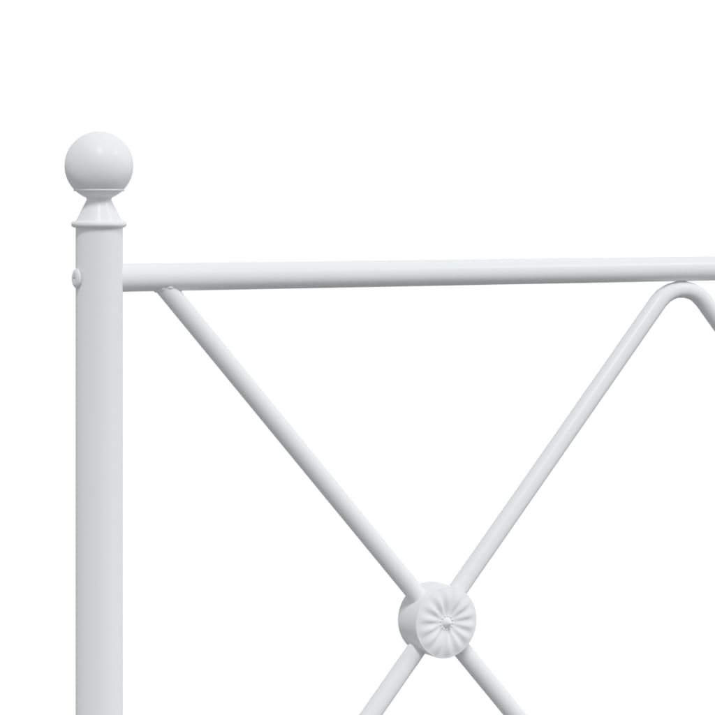 Giroletto con Testiera Metallo Bianco 100x190 cm | homemem39