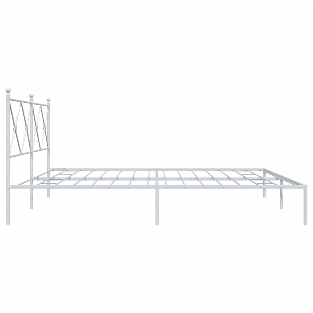 Giroletto con Testiera Metallo Bianco 200x200 cm | homemem39