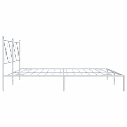 Giroletto con Testiera Metallo Bianco 200x200 cm | homemem39