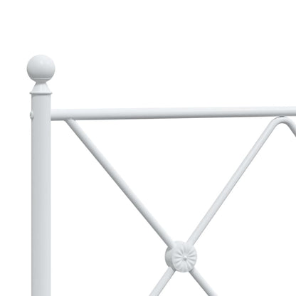 Giroletto con Testiera e Pediera Metallo Bianco 90x190 cm | homemem39