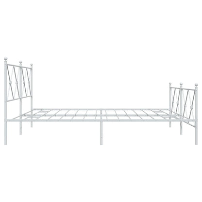 Giroletto con Testiera e Pediera Metallo Bianco 183x213 cm | homemem39