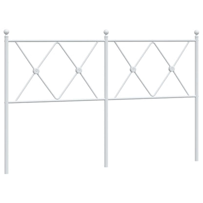 Testiera in Metallo Bianco 137 cm - homemem39