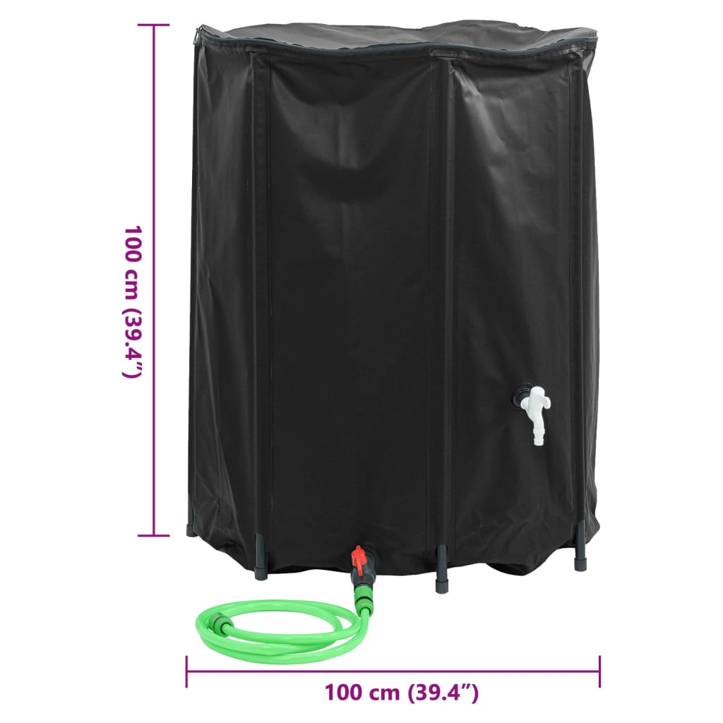 Serbatoio Acqua con Rubinetto Pieghevole 750 L in PVC | homemem39
