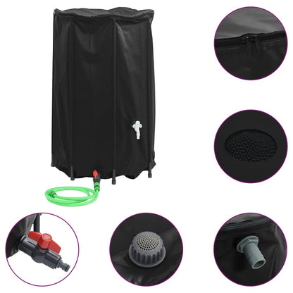Serbatoio Acqua con Rubinetto Pieghevole 500 L in PVC | homemem39