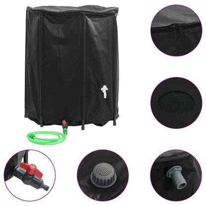 Serbatoio Acqua con Rubinetto Pieghevole 1250 L in PVC | homemem39