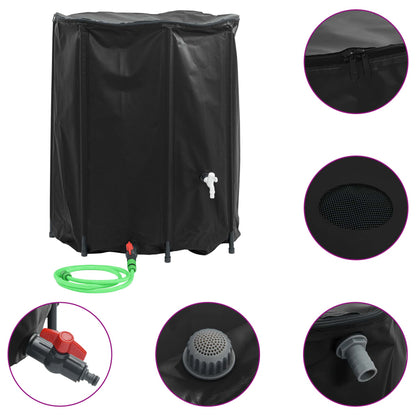 Serbatoio Acqua con Rubinetto Pieghevole 1250 L in PVC - homemem39