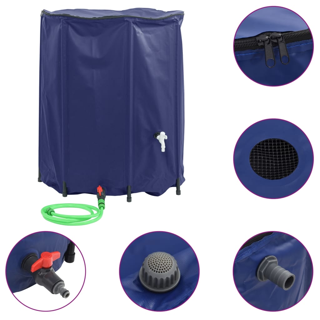Serbatoio Acqua con Rubinetto Pieghevole 1250 L in PVC | homemem39