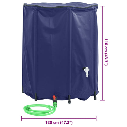 Serbatoio Acqua con Rubinetto Pieghevole 1250 L in PVC | homemem39
