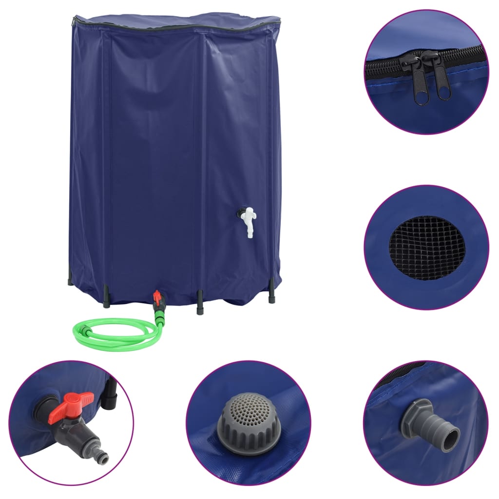 Serbatoio Acqua con Rubinetto Pieghevole 1350 L in PVC | homemem39