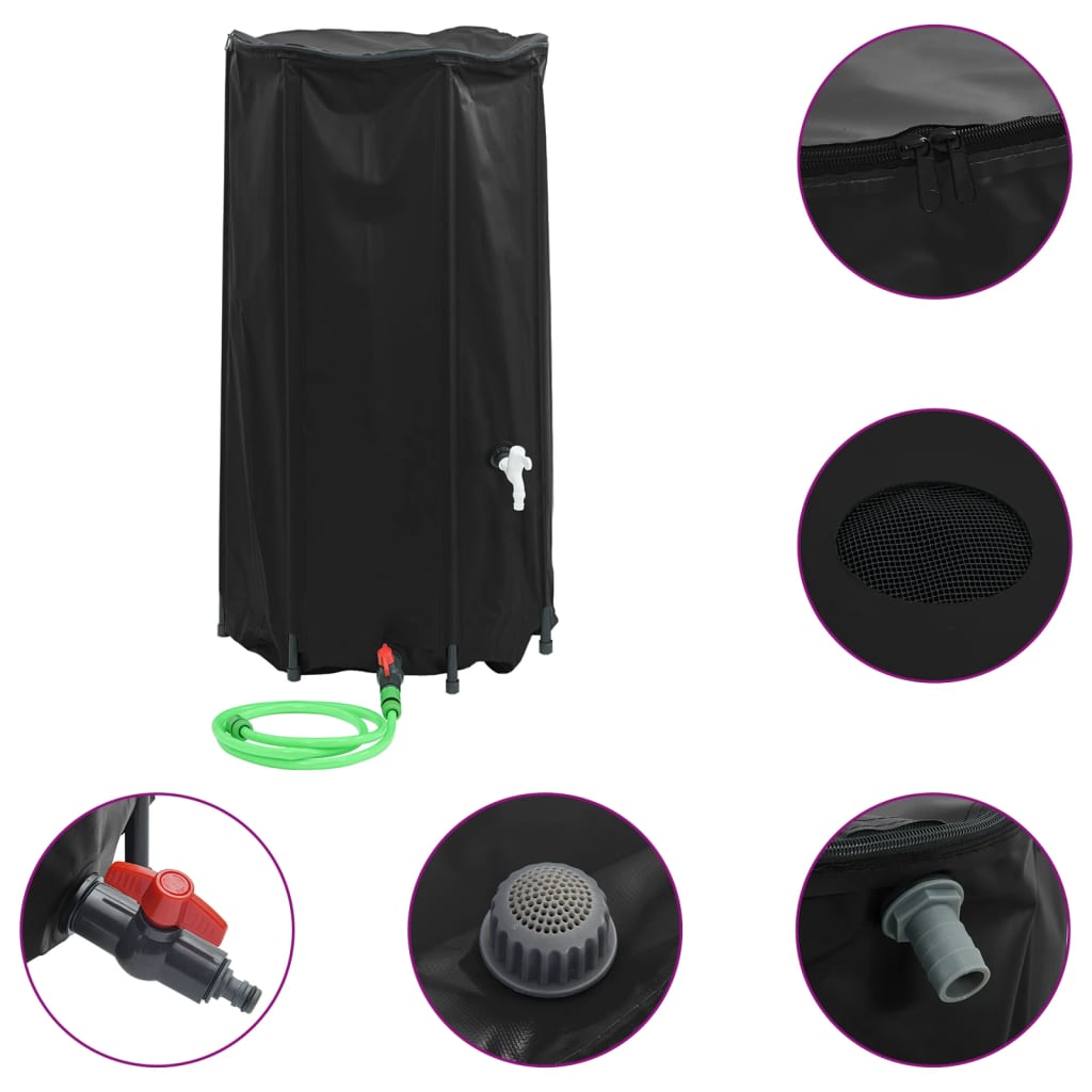 Serbatoio Acqua con Rubinetto Pieghevole 100 L in PVC | homemem39