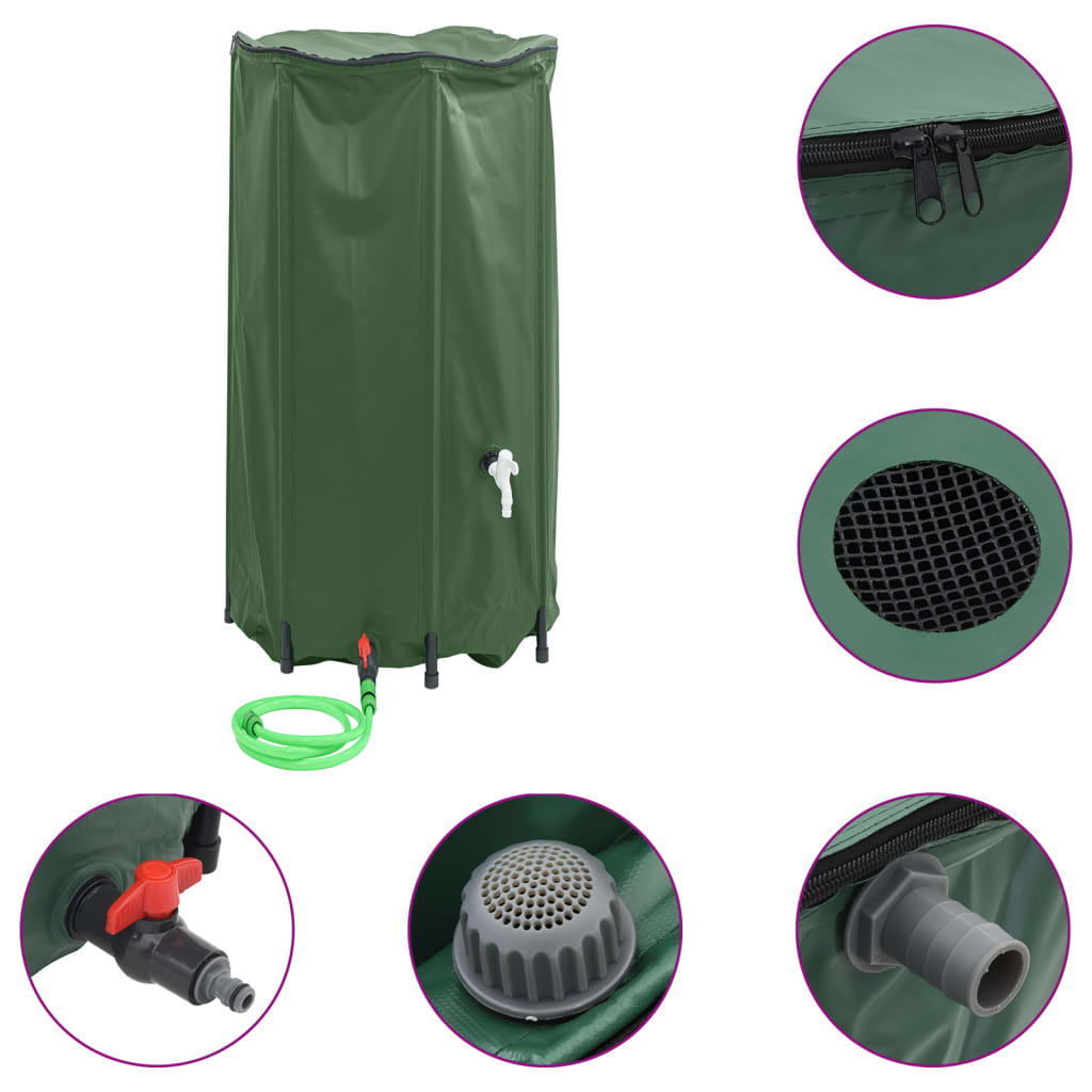 Serbatoio Acqua con Rubinetto Pieghevole 380 L in PVC | homemem39