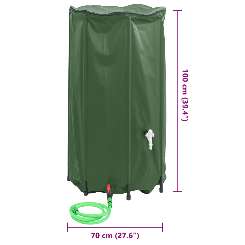 Serbatoio Acqua con Rubinetto Pieghevole 380 L in PVC | homemem39