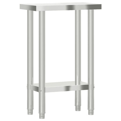 Tavolo da Lavoro da Cucina 55x30x85 cm in Acciaio Inossidabile