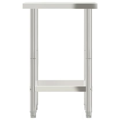Tavolo da Lavoro da Cucina 55x55x85 cm in Acciaio Inossidabile