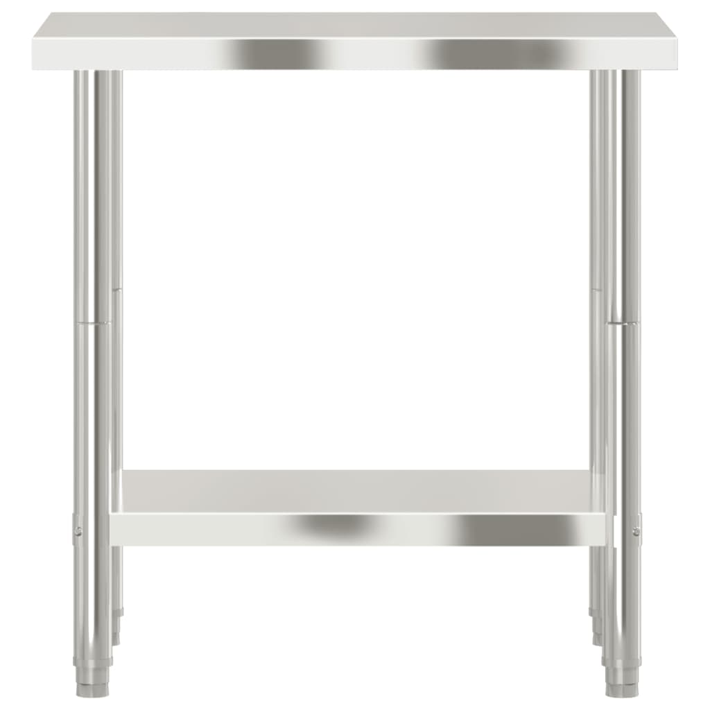 Tavolo da Lavoro da Cucina 82,5x55x85cm in Acciaio Inossidabile | homemem39