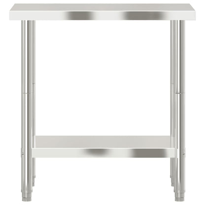 Tavolo da Lavoro da Cucina 82,5x55x85cm in Acciaio Inossidabile | homemem39