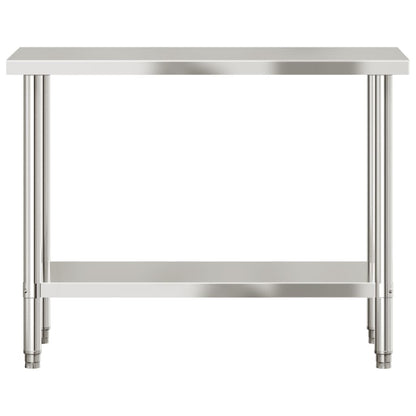 Tavolo da Lavoro da Cucina 110x55x85 cm in Acciaio Inossidabile | homemem39
