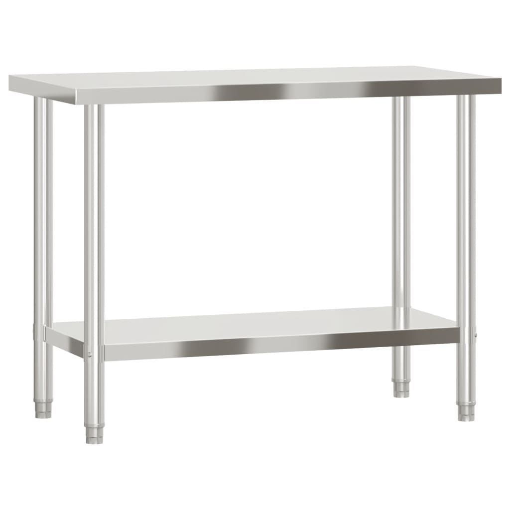 Tavolo da Lavoro da Cucina 110x55x85 cm in Acciaio Inossidabile | homemem39