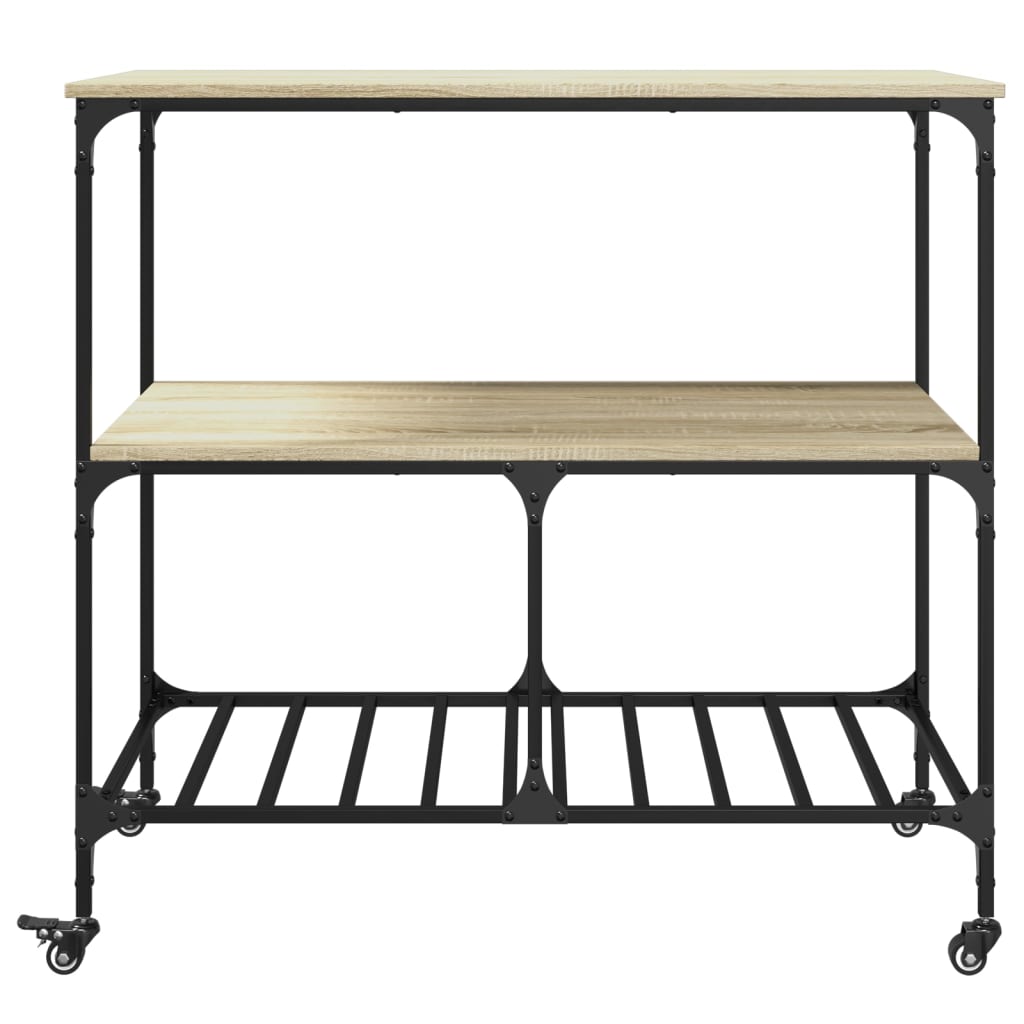 Sonoma Oak Kitchen Trolley 100x50x95 cm Plywood