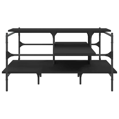 Tavolino da Salotto Nero 100x100x48,5 cm in Legno Multistrato | homemem39