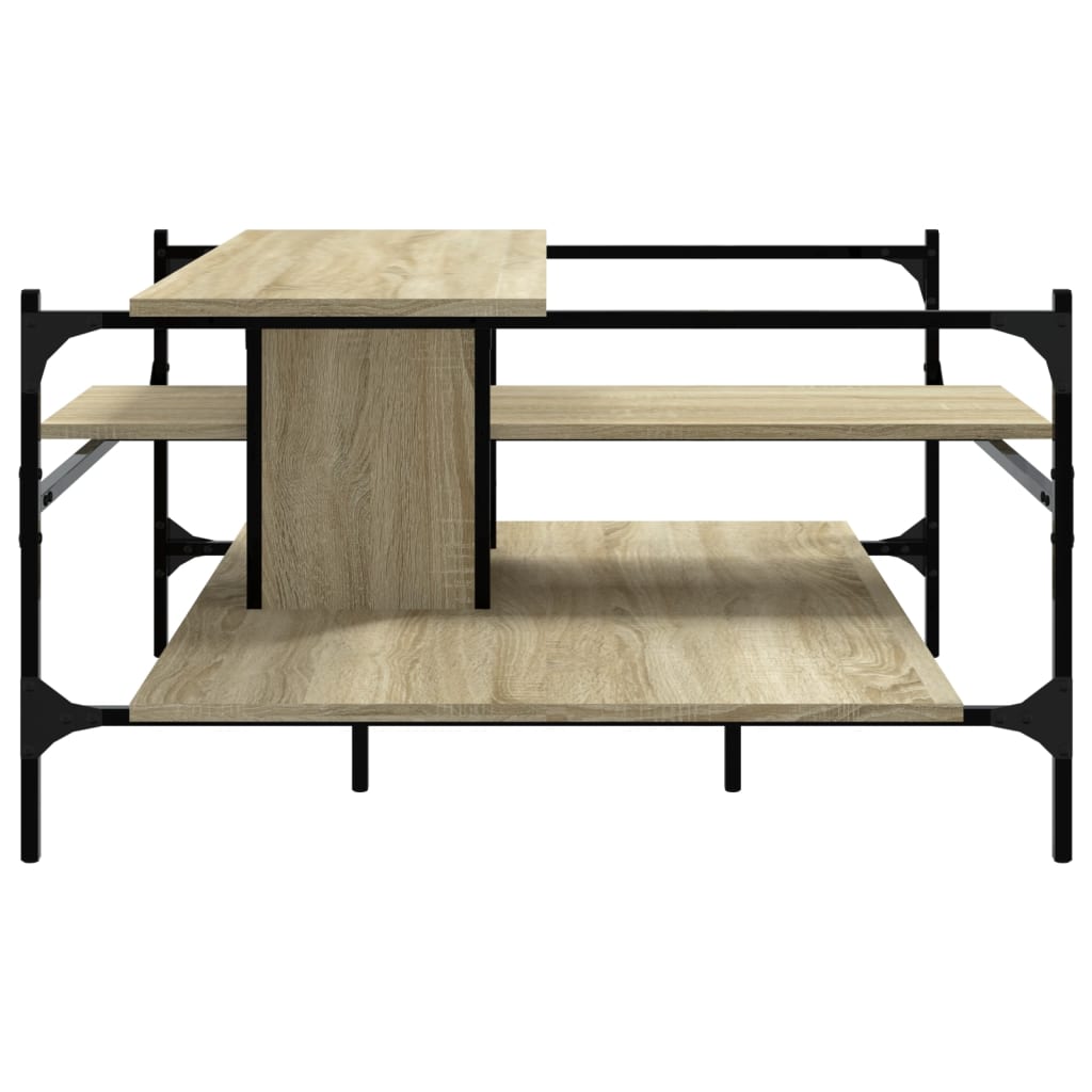 Tavolino Salotto Rovere Sonoma 100x100x48,5cm Legno Multistrato | homemem39