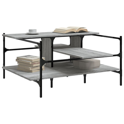 Tavolino Salotto Grigio Sonoma 100x100x48,5cm Legno Multistrato