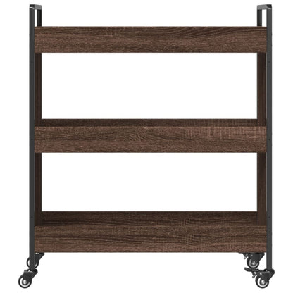 Carrello da Cucina Rovere Marrone 70x30x82 cm Legno Multistrato - homemem39