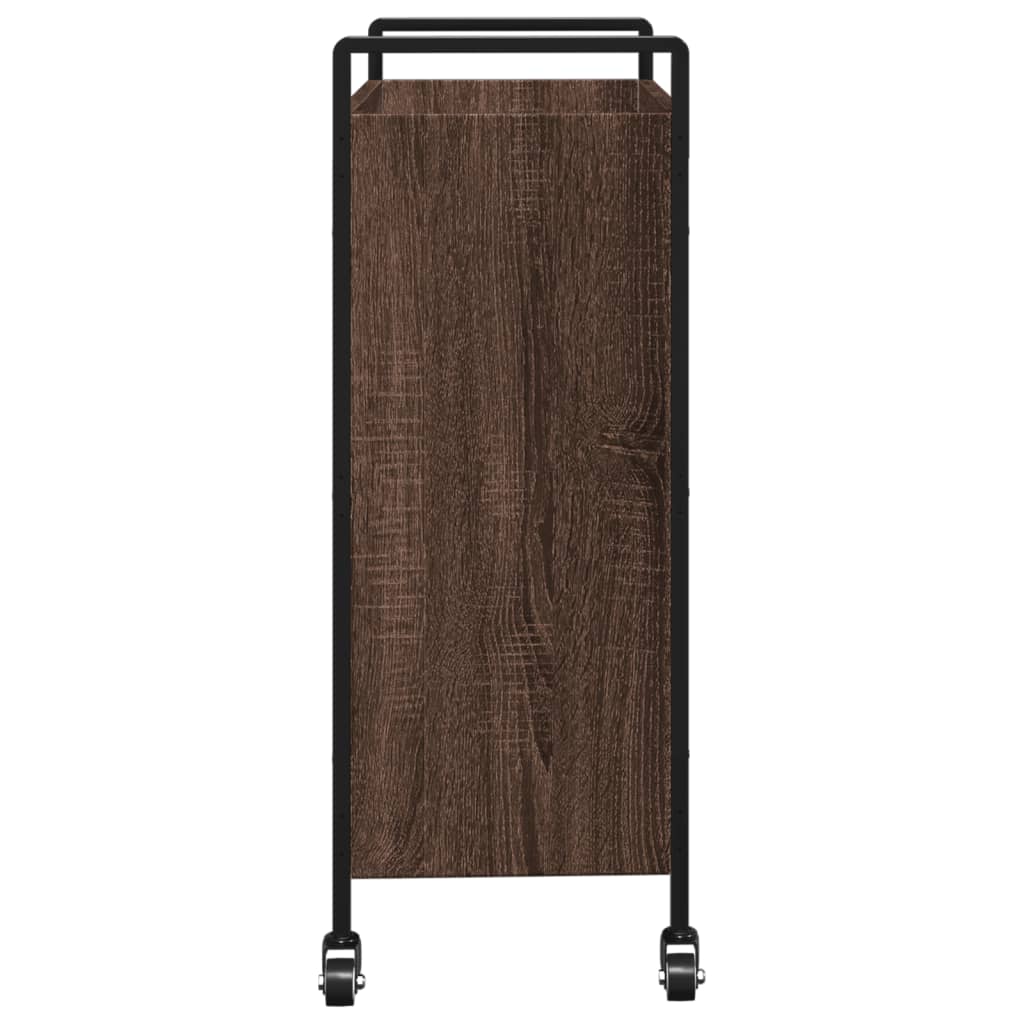 Kitchen Trolley Brown Oak 70x30x82 cm Plywood