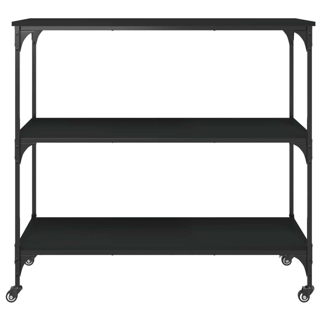 Carrello da Cucina Nero 102x50x95 cm in Legno Multistrato - homemem39