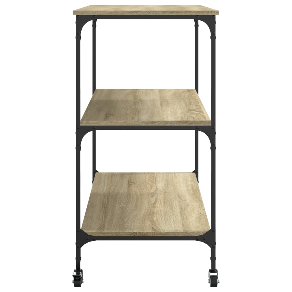 Carrello da Cucina Rovere Sonoma 102x50x95 cm - homemem39